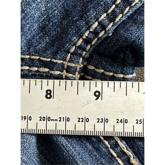 Vintage Earl Jean Denim Low Rise Boot Cut Y2K Rhinestone Stitching sz 4 - Picture 13 of 13